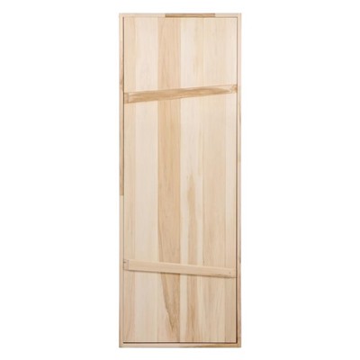 Дверь для бани и сауны, коробка 190×70 см, деревянная, на клиньях, массив, «Добропаровъ»