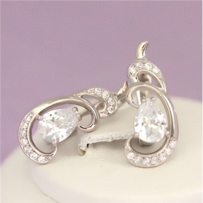 Серьги родий Н01-12745