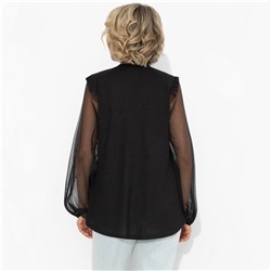 Блуза с акцентными рукавами, Вечная привилегия (блеск)