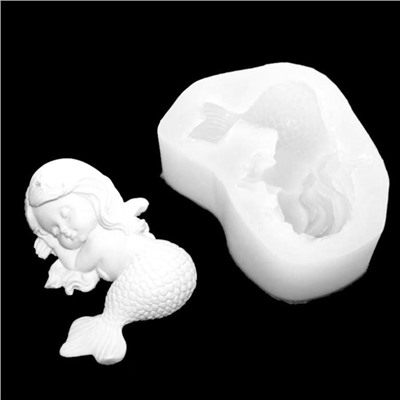 Молд силиконовый «Спящая русалочка» 8.5×7.2×4 см