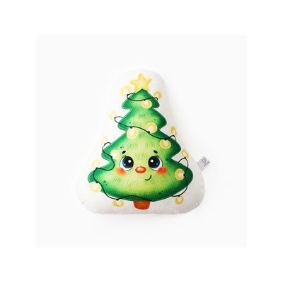 Подушка декоративная новогодняя «Этель. Милая ёлочка» 32×38 см, велюр