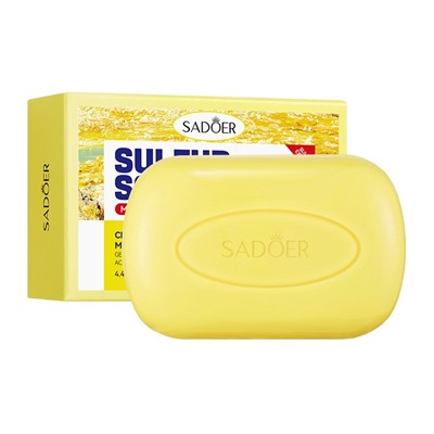 Серное мыло антибактериальное для проблемной кожи Sadoer Sulfur Soap, 125 гр.