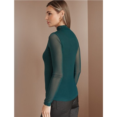 Водолазка с прозрачными рукавами