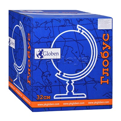 Глобус Земли физико-политический 320мм с подсветкой Рельефный Классик Евро