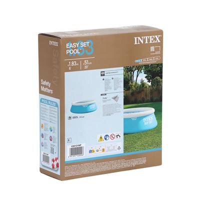 Бассейн надувной INTEX Easy Set 28101, 183×51 см, от 3 лет, круглый
