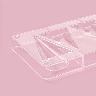 Форма для конфет и шоколада «Большой конус», 20×12×2.5 см, 4 ячейки 8×5×2.2 см, прозрачная