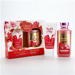 Подарочный набор Orchid neroli, гель для душа 295 мл и крем для тела 200 мл, FLORAL & BEAUTY, URAL LAB