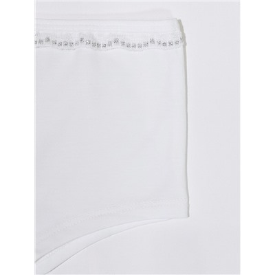 5236-01 Трусы шорты для девочек белые (BAYKAR)