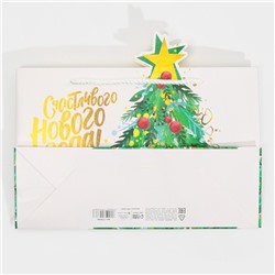 Пакет подарочный новогодний «Счастливого Нового года», 30×23×10 см