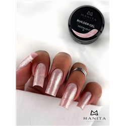 MANITA Гель моделирующий для ногтей с хлопьями юки / Builder Gel Moonlight №06, 15 мл 28229
