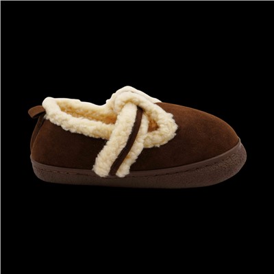 Тапочки-лоферы меховые К011-2 темно коричневые