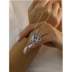 Подвеска из чернёного серебра - Близнецы 925 пробы П-0306о