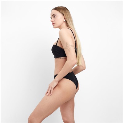 Купальник раздельный женский (плавки 2 шт.), размер 50, чёрный (46)