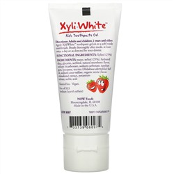 Now Foods, XyliWhite, зубная паста-гель для детей, без фторидов, клубничный вкус, 85 г (3,0 унции)