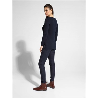 Джемперы CONTE LDK 056 Удлиненный вязаный пуловер с разрезами по бокам