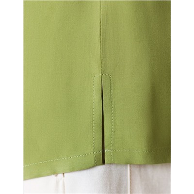 Блузка с широкими манжетами из вискозы с лиоцеллом