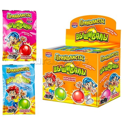Взрывная карамель с игрушкой и татуировкой "Приколисты. Вышибалы" 1гр (30шт)