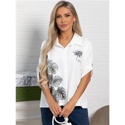Блуза Экзотика (белая) Б15424-18М