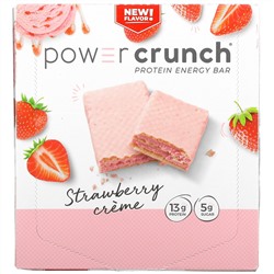 BNRG, Power Crunch Protein Energy Bar, Strawberry Creme, 12 Bars, 1.4 oz (40 g) Each