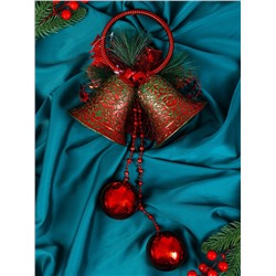 Украшение новогоднее «Зимнее волшебство. Колокольчики», 19×41 см, красное