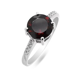 Кольцо из серебра гранат, Леони
