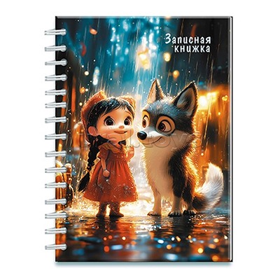 Записная книжка 100л. А6 на гребне 7БЦ, "Милые друзья"