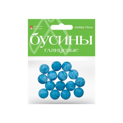 Бусины круглые ГЛЯНЦЕВЫЕ 16 мм 10 цв. 2-584/05 Альт