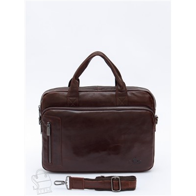 Портфель мужской кожаный 0991Z coffee Zinimsk в Новосибирске