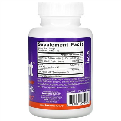Jarrow Formulas, K-Right, 60 мягких таблеток