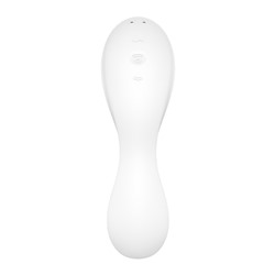 Белый вибратор 3-в-1 Curvy Trinity 5+