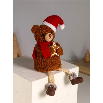 Фигурка «Медвежонок с имбирным пряником, в колпаке», 6.5×5×16.5 см