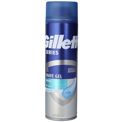 Гель для бритья Джиллетт(ʤɪˈlet) Series Sensitive Cool, с ментолом, Охлаждающий для чувствительной кожи 200мл