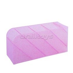 Органайзер для канцелярских принадлежностей "Shadow Shiny" настольный, 20x9x5,3 см, пластиковый, 2 варианта расположения на столе (горизонтально и вертикально) цвет полупрозрачный розовый с блёстками