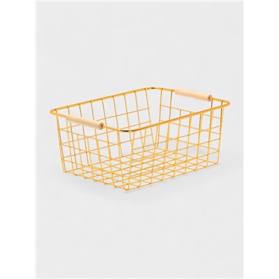 Корзина для хранения "Голден" 29,5-22-12,5 см, цвет золотой