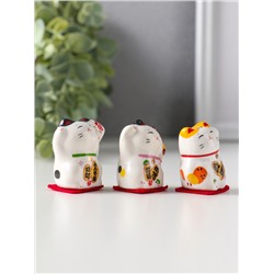 Набор фигурок керамика «Котики Манэки-нэко», 3 шт.