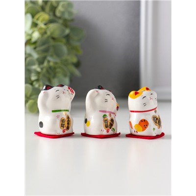 Набор фигурок керамика «Котики Манэки-нэко», 3 шт.