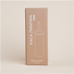 Ёршик для унитаза с подставкой SL Home, силиконовый, 9.6×9.6×39 см, бежевый
