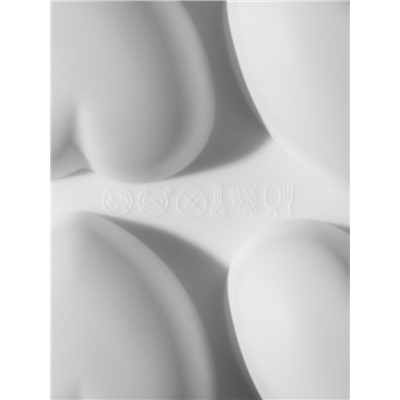 Форма для муссовых десертов и выпечки KONFINETTA «Сердца», 29.8×17.3×2.5 см, 15 ячеек (5×4.6 см), силикон, белая