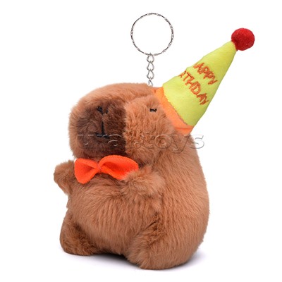 Мягкая игрушка "Капибара в праздничном колпачке"