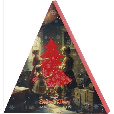 SebaSTea. Новый год. Треугольник (красный) карт.упаковка, 15 пак.