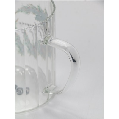 Кружка новогодняя стеклянная «Новогодних чудес», 650 мл