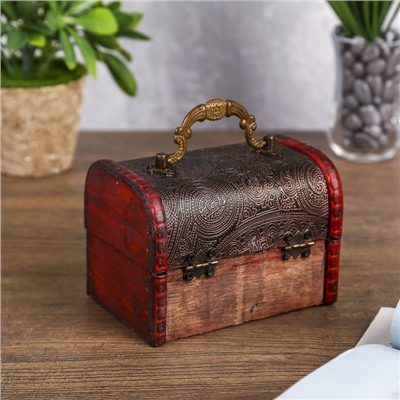 Шкатулка для украшений «Сундук с ручкой. Лаконичность», дерево, 12×8×8 см