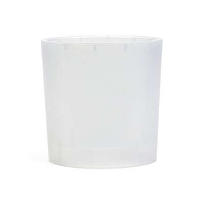 Кашпо для цветов Genius, 2.5 л, d=15.7 см, h=15.6 см, пластиковое, со вставкой, прозрачное