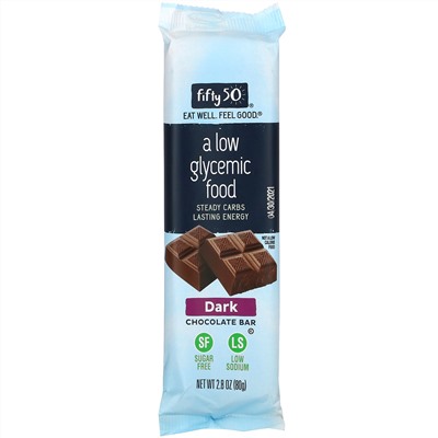 Fifty 50, Dark Chocolate Bar, 2.8 oz (80 g)