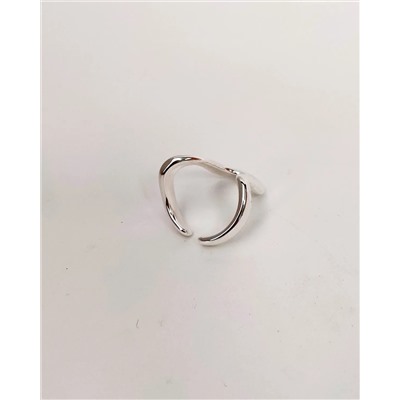 Кольцо с белым серебрением