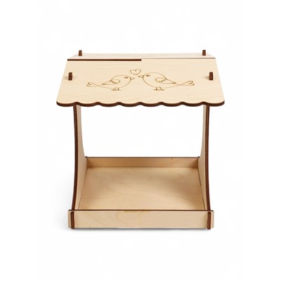 Кормушка - конструктор из ХДФ для птиц «Синичник», своими руками, 24×18×18.5 см, Greengo