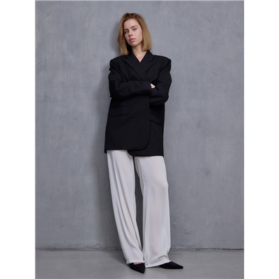 Брюки женские палаццо из шифона MINAKU: Casual Collection, белые, размер 50