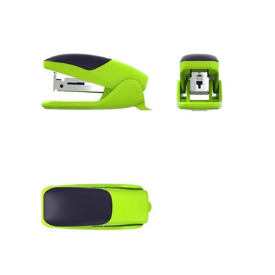 Степлер 10 на 15 листов мини 46150 ErgoLine® Неон ярко-зеленый ErichKrause