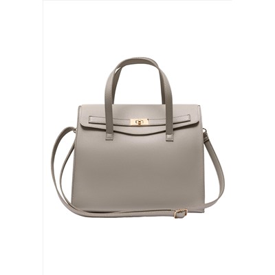 Классическая женская сумка, цвет светло-серый