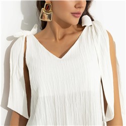 Топ из жатой ткани, Ты мой идеал (белый)